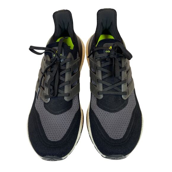 Adidas Ultraboost Running Shoes Men's Size 11 Black Gray Green - Picture 3 of 8